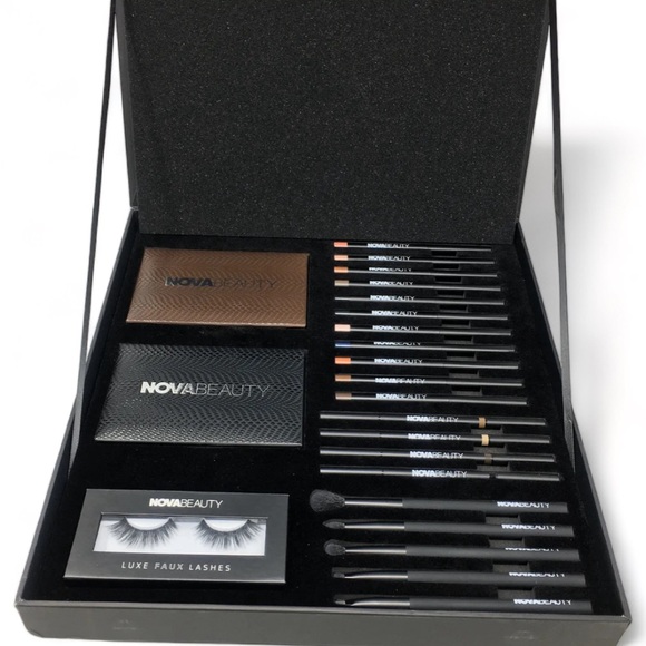 FASHIONNOVA Nova Beauty New Eye Collection Box w/ Mirror - 23 Piece Set - Picture 4 of 16